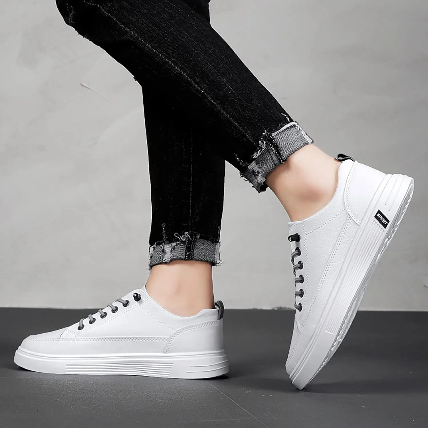 Sneakers Business Breathable Men All Breathable Leather Casual