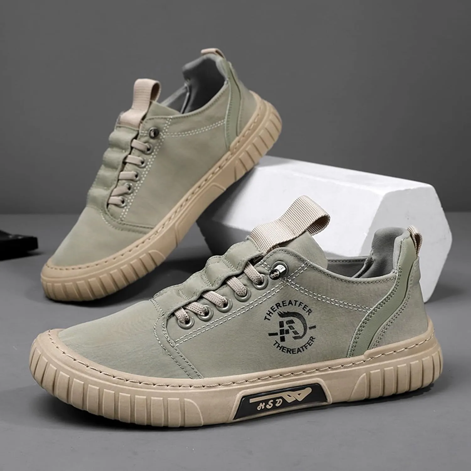 Sneakers Business Breathable Men Sneakers Low Top Breathable Casual Walking Canvas Shoes