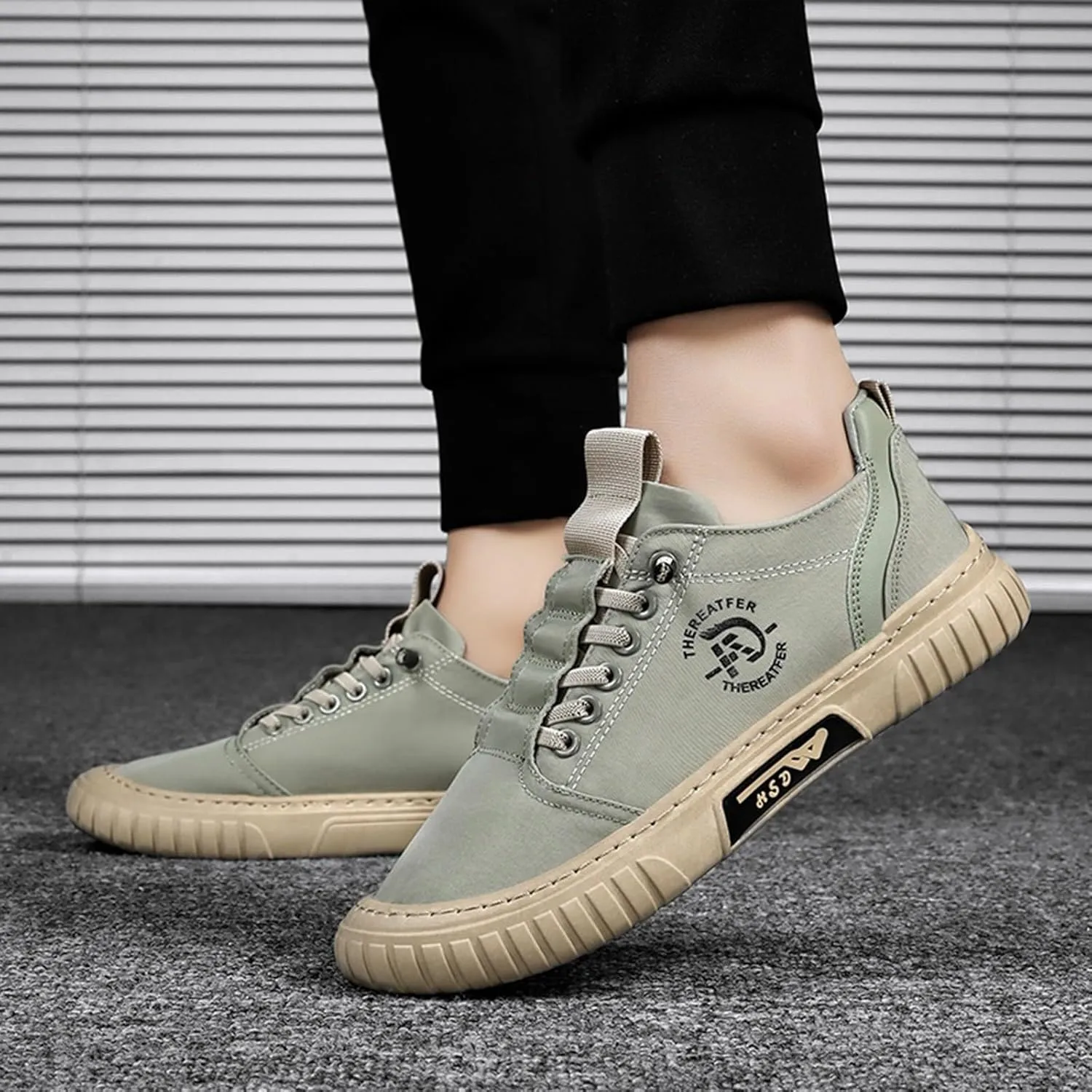 Sneakers Business Breathable Men Sneakers Low Top Breathable Casual Walking Canvas Shoes