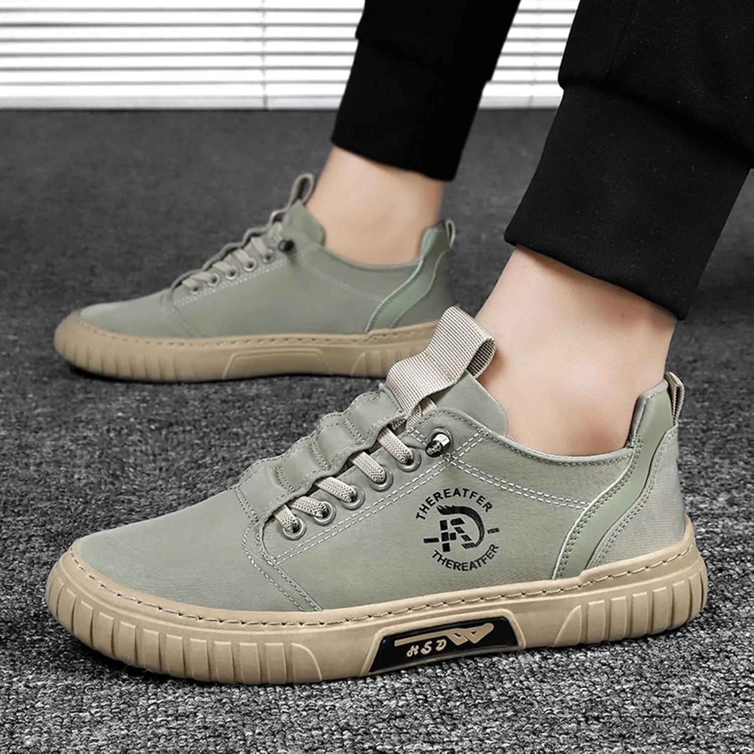 Sneakers Business Breathable Men Sneakers Low Top Breathable Casual Walking Canvas Shoes