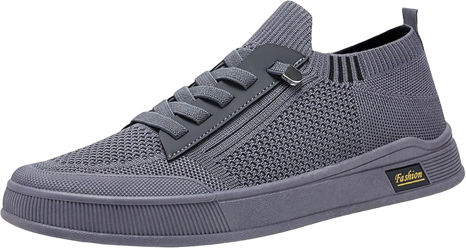 Sneakers Business Breathable Men's Casual Woven Flat Shoes Solid Color Breathable Single Shoes