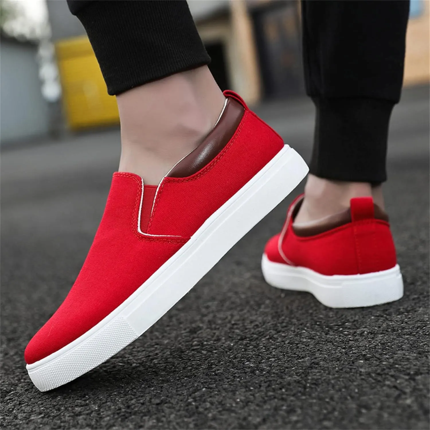 Sneakers Business Breathable Mens Fashion Solid Color Canvas Flat Bottom Comfortable Running Casual Shoes