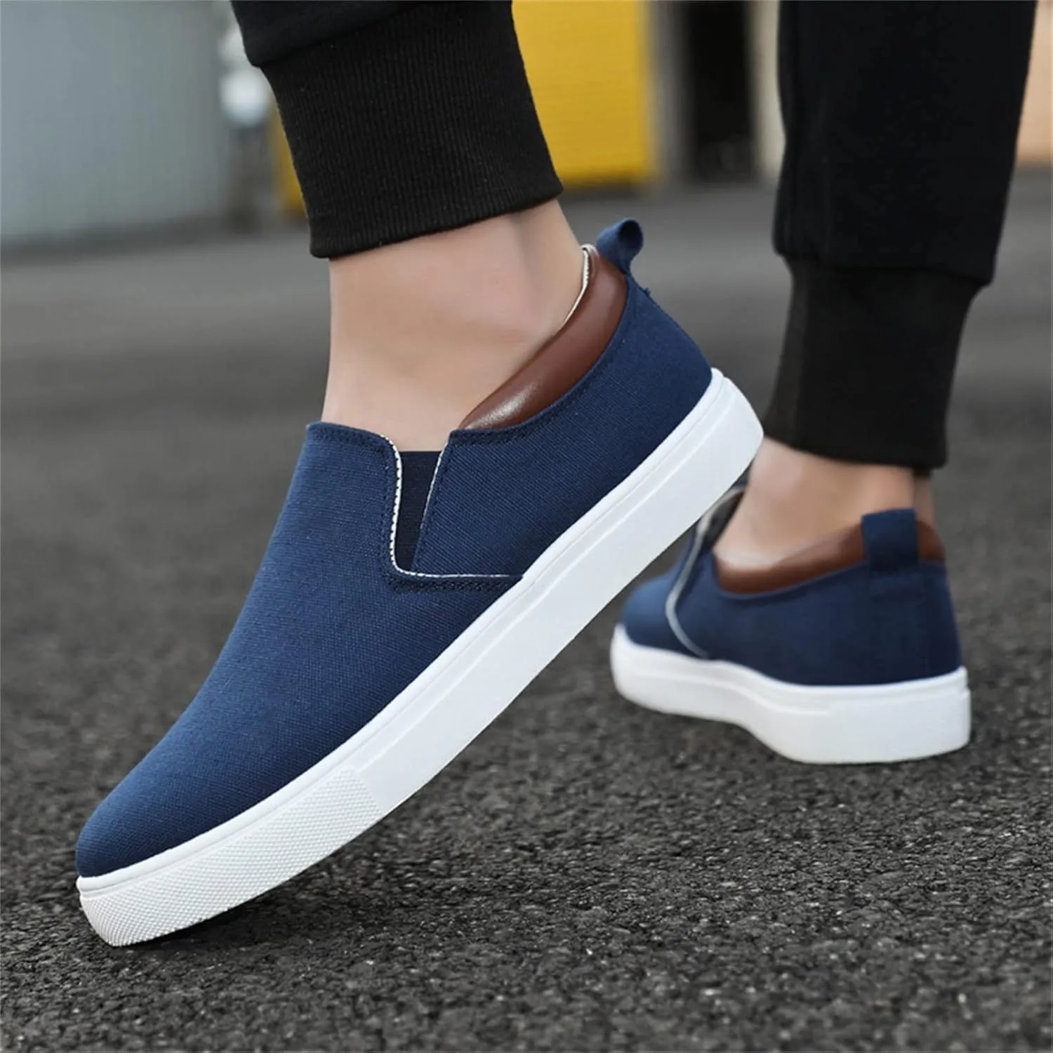 Sneakers Business Breathable Mens Fashion Solid Color Canvas Flat Bottom Comfortable Running Casual Shoes