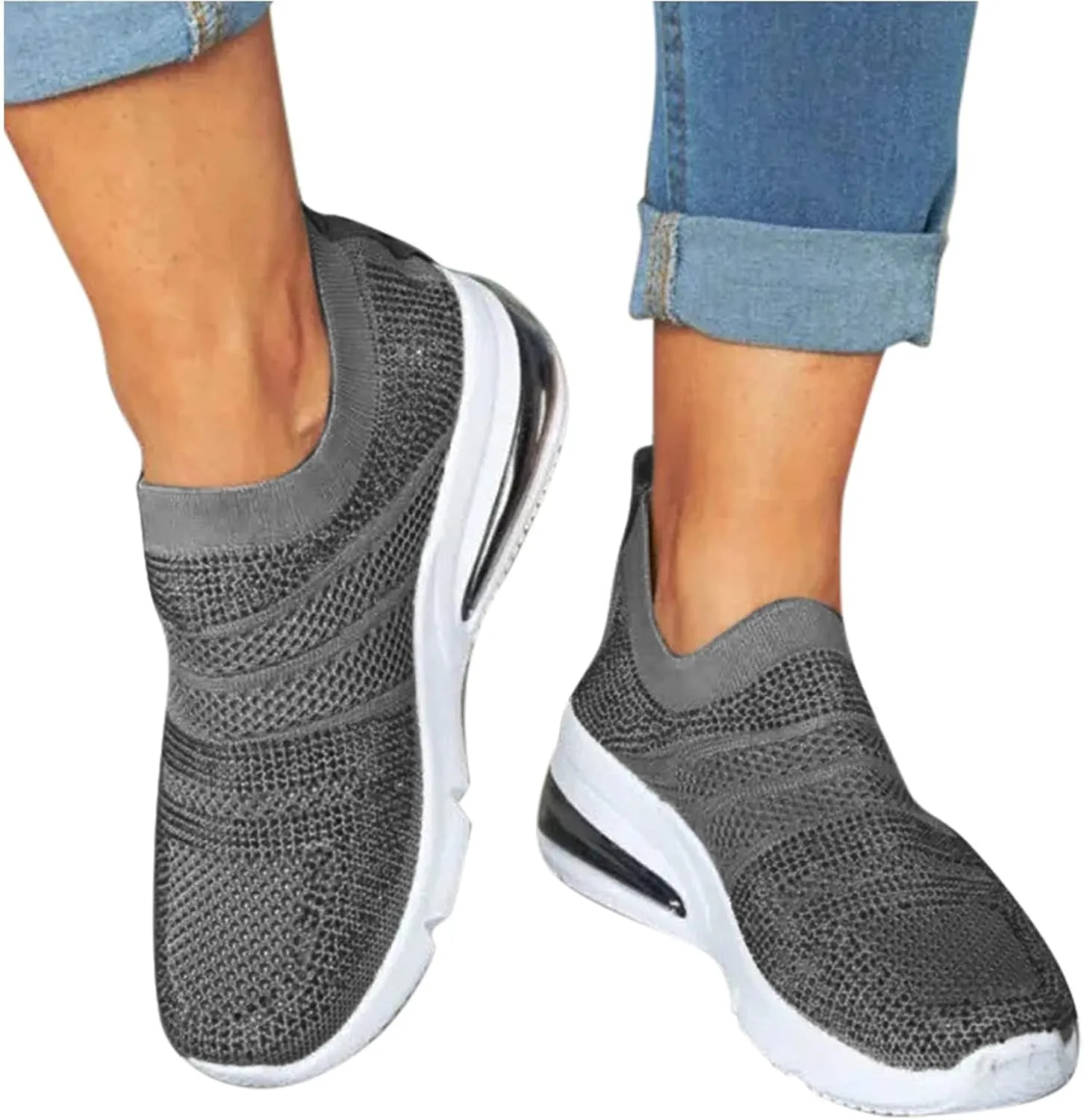 Sneakers for Walking Women Nurses Shoes for Women Comfortable Non Slip White Women's Tennis Shoes Size 9.5 Wide White Sneakers for Women Non Slip Women's Canvas Slip On Shoes Wide Width Size 11