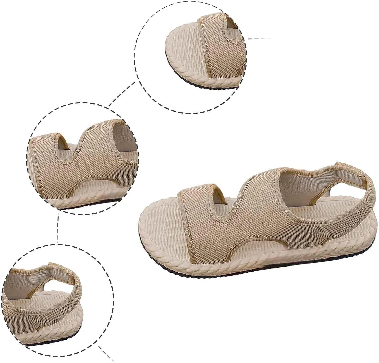 Stylish Women's Sandals Everyday Wear Open Toe Design With Closure Comfortable Flat Sole Leather Wedge Sandals Women