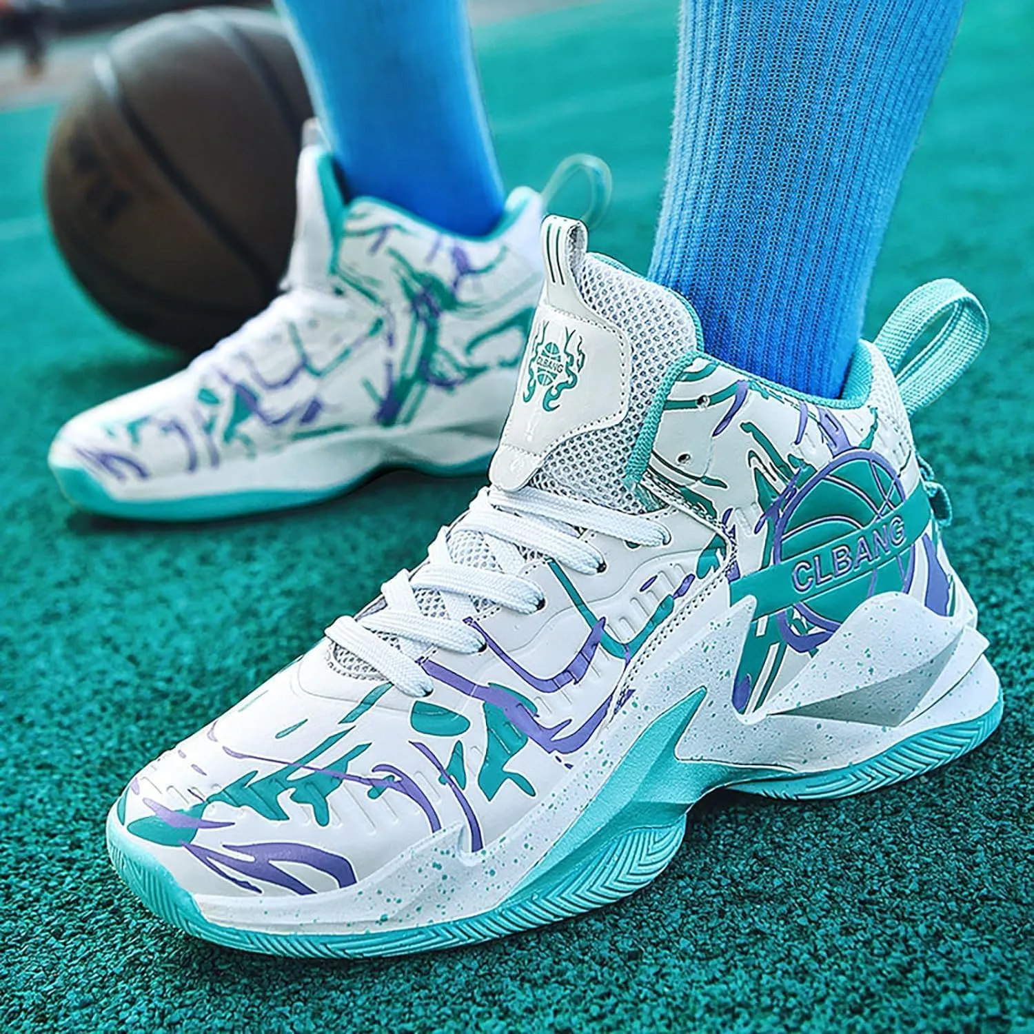 Unisex Basketball Shoes Breathable Non Slip Running Athletic Cushion Sports Fashion Sneakers Arch Support Sport Shoes