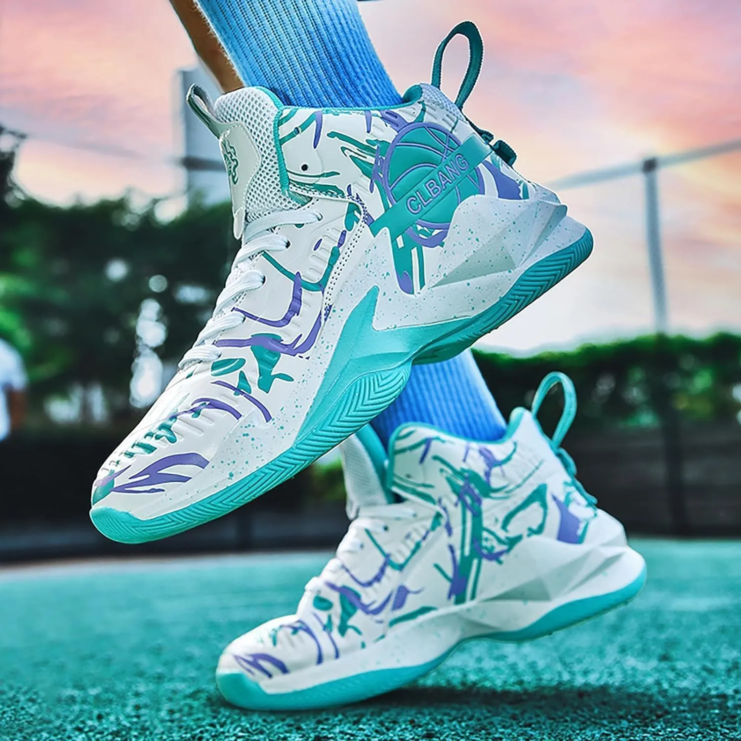 Unisex Basketball Shoes Breathable Non Slip Running Athletic Cushion Sports Fashion Sneakers Arch Support Sport Shoes