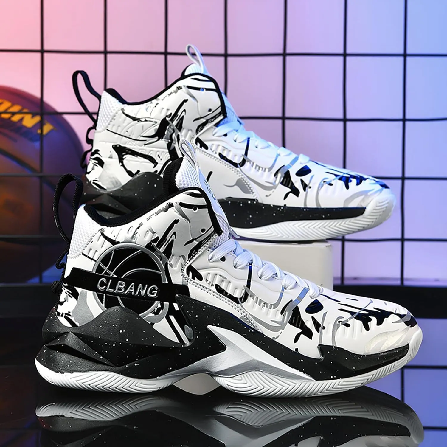 Unisex Basketball Shoes Breathable Non Slip Running Athletic Cushion Sports Fashion Sneakers Arch Support Sport Shoes