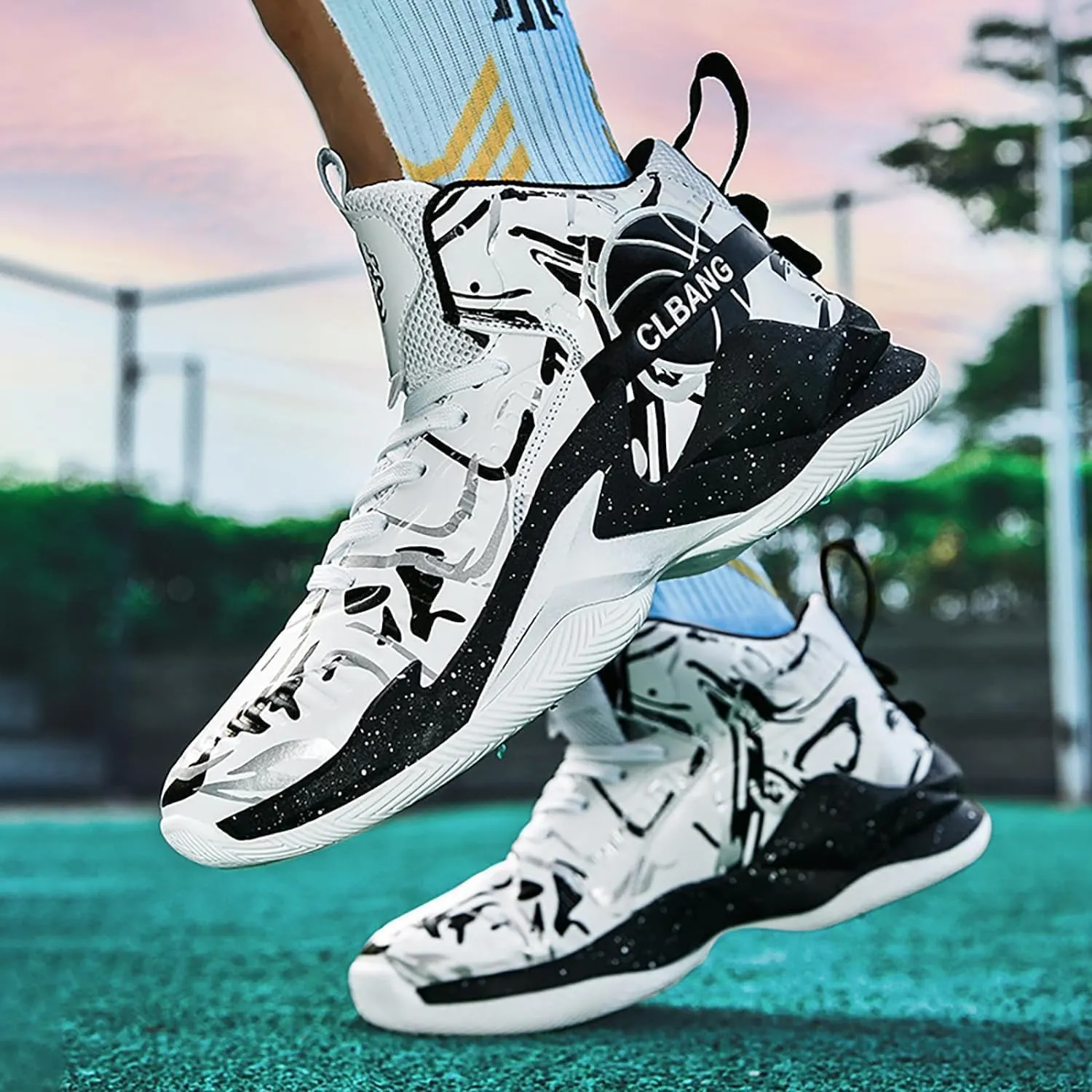 Unisex Basketball Shoes Breathable Non Slip Running Athletic Cushion Sports Fashion Sneakers Arch Support Sport Shoes
