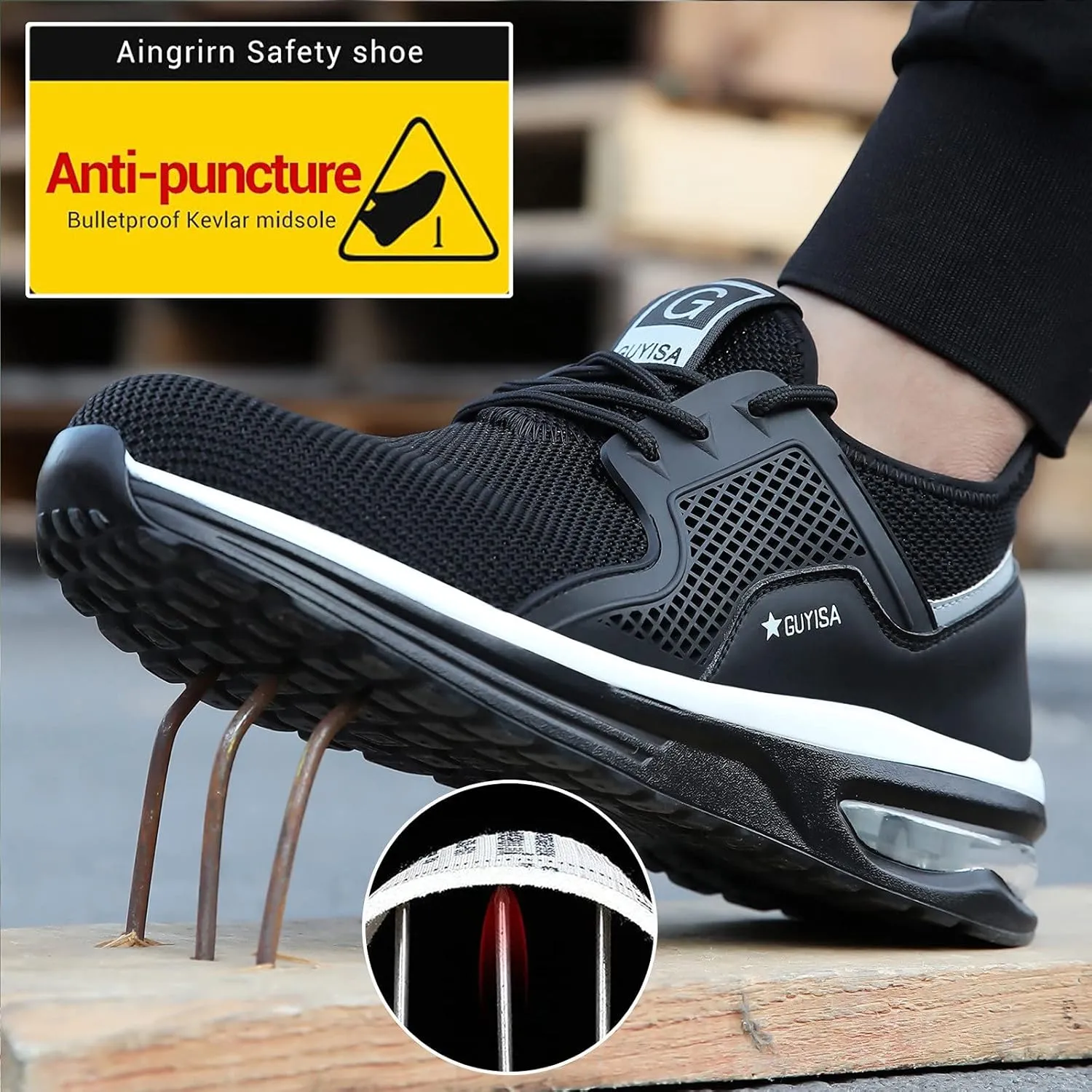 Walking Running Sneakers Shoes for Men Steel Shoes Work Air Cushion Trainers Toe Women Women's Shoes Casual Fashion Shoes