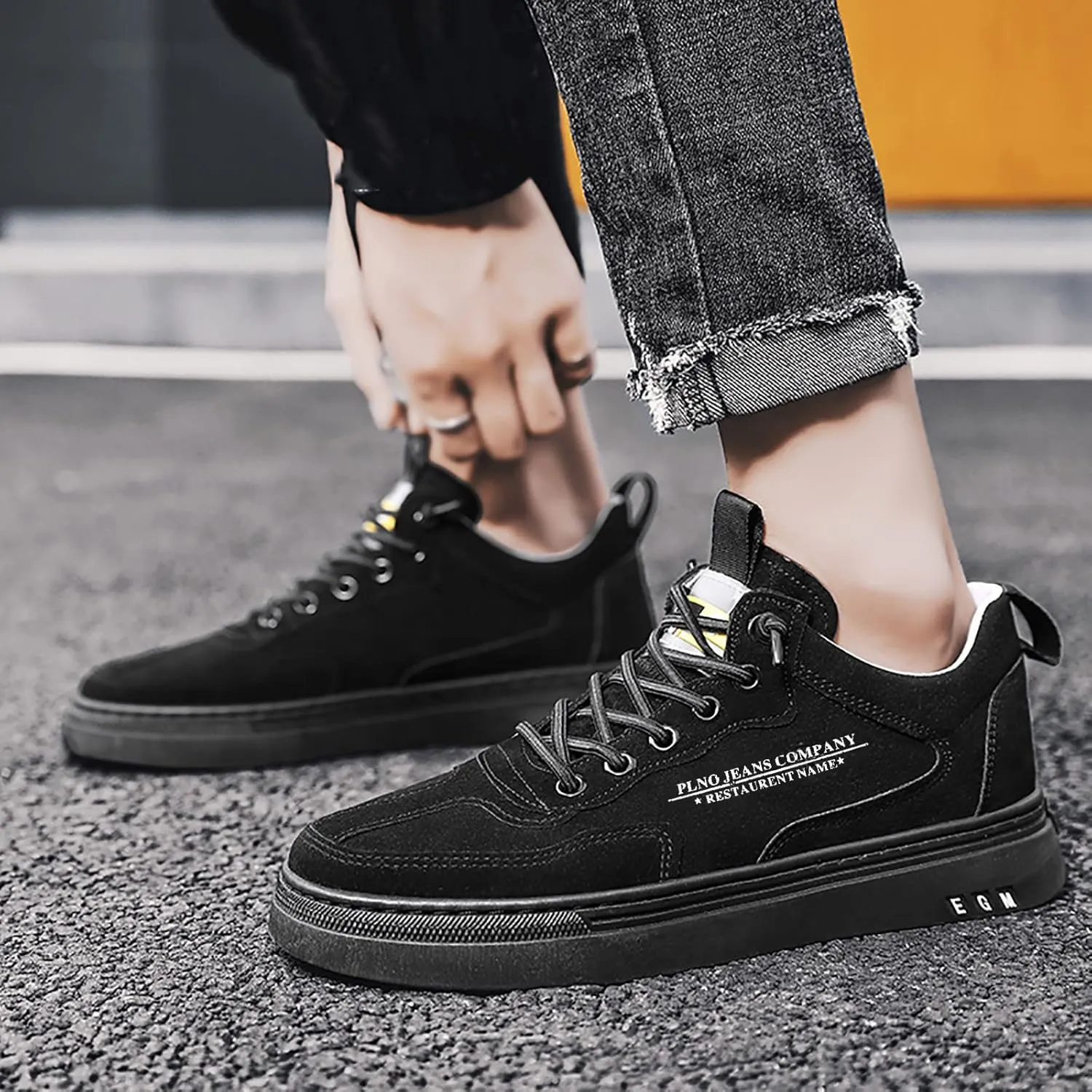 Walking Shoes Tennis Comfortable for Men Fashion Casual Lace Up Sport Shoes Skate