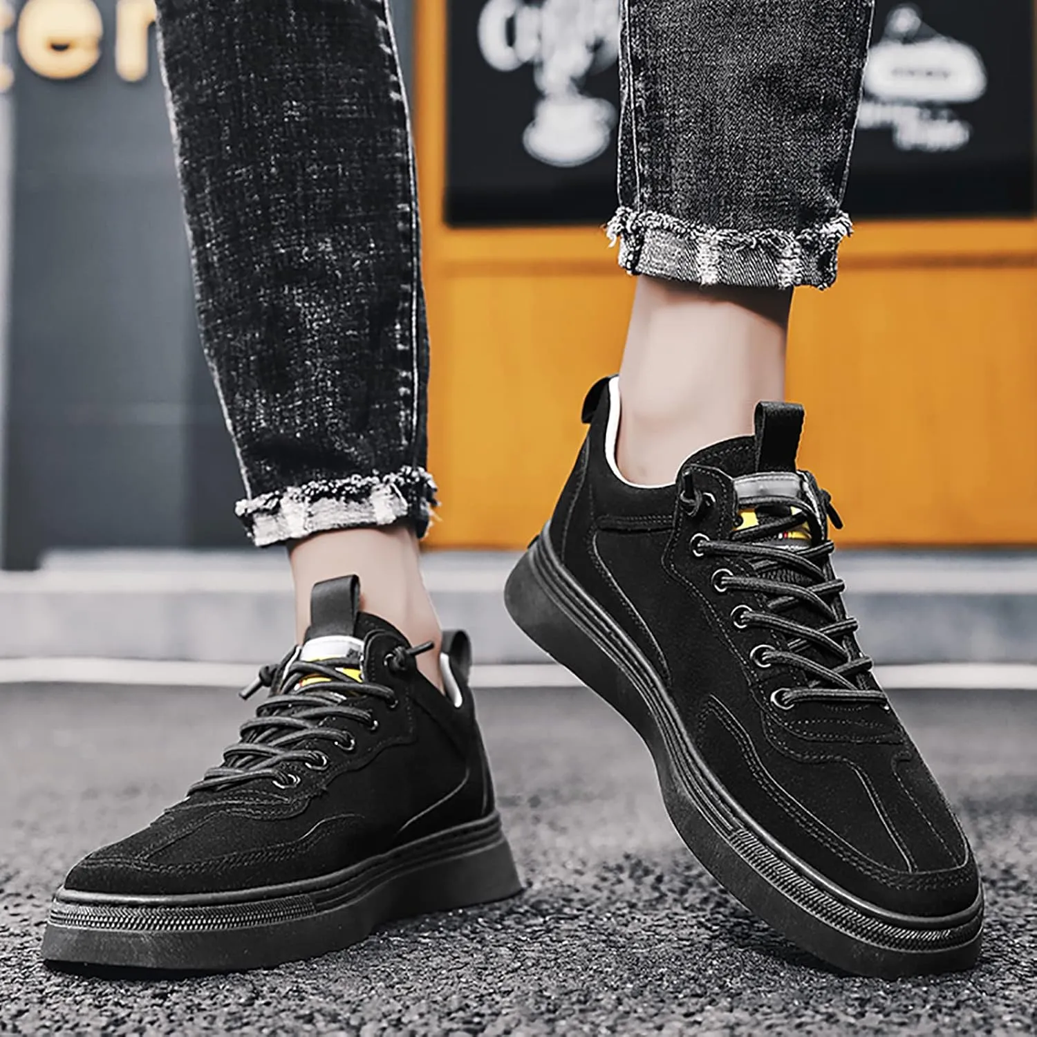 Walking Shoes Tennis Comfortable for Men Fashion Casual Lace Up Sport Shoes Skate