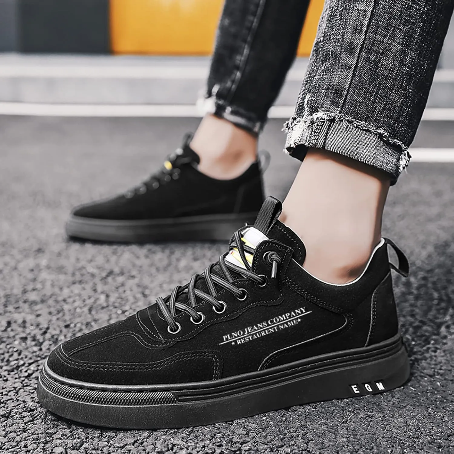 Walking Shoes Tennis Comfortable for Men Fashion Casual Lace Up Sport Shoes Skate