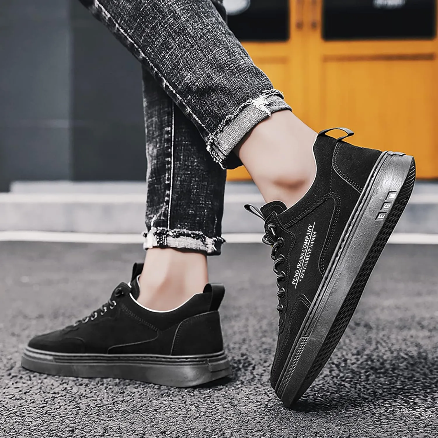 Walking Shoes Tennis Comfortable for Men Fashion Casual Lace Up Sport Shoes Skate