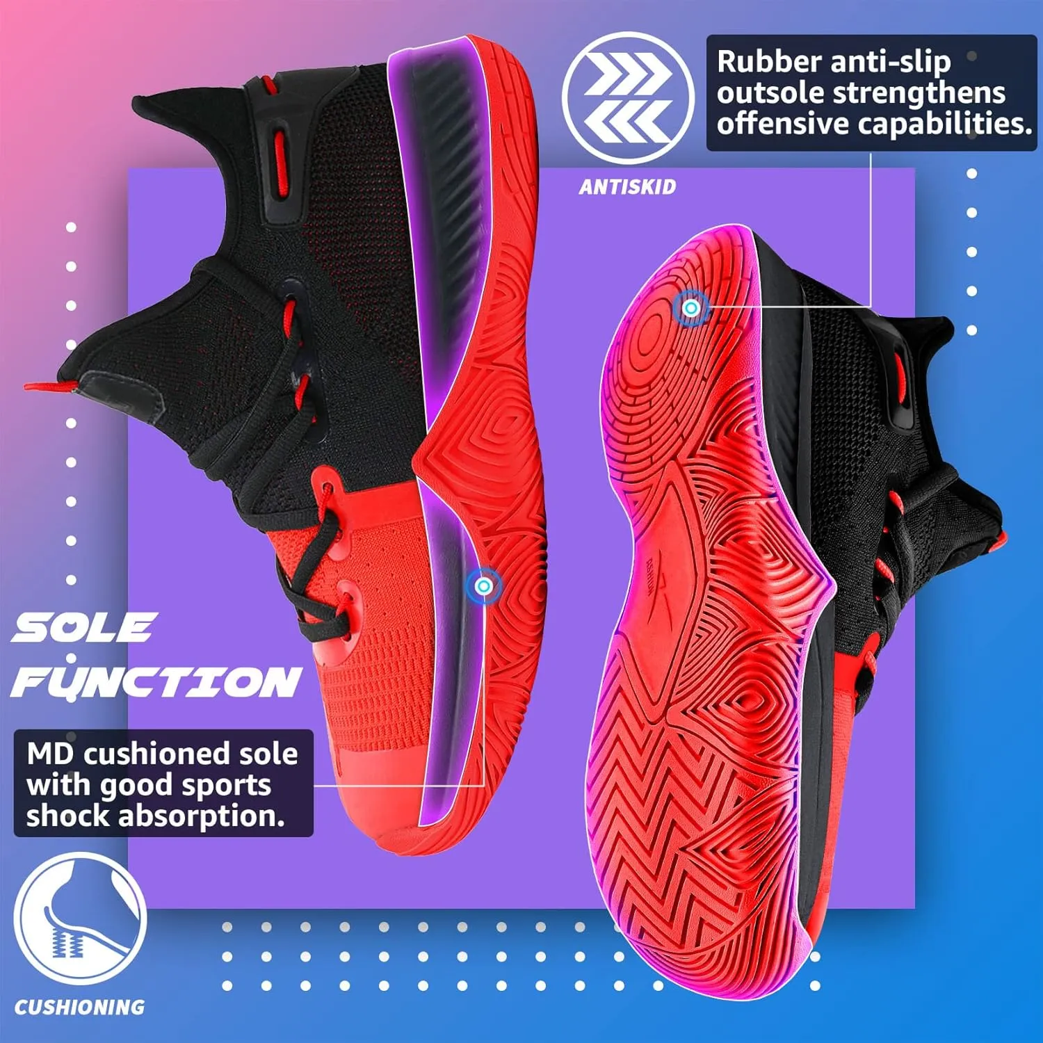 WETIKE Boys Girls Shoes - Kids Sneakers for Running, Basketball & Tennis - Non-Slip