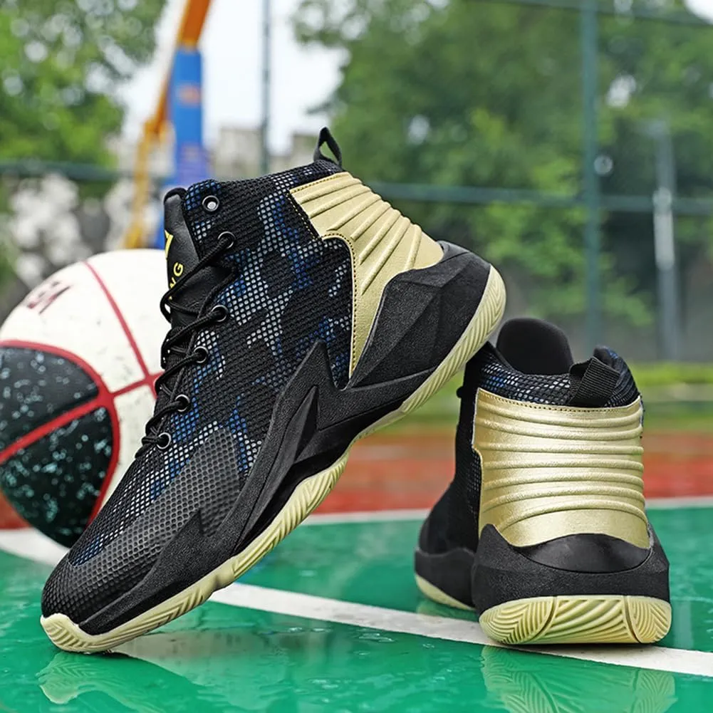 WILTENA Womens Fashion Breathable Basketball Shoes Mens Outdoor Mesh Sneakers Anti Slip Cushion Sports Shoes for Running Walking Training