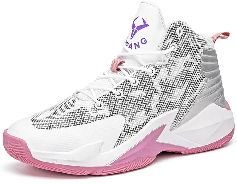 WILTENA Womens Fashion Breathable Basketball Shoes Mens Outdoor Mesh Sneakers Anti Slip Cushion Sports Shoes for Running Walking Training