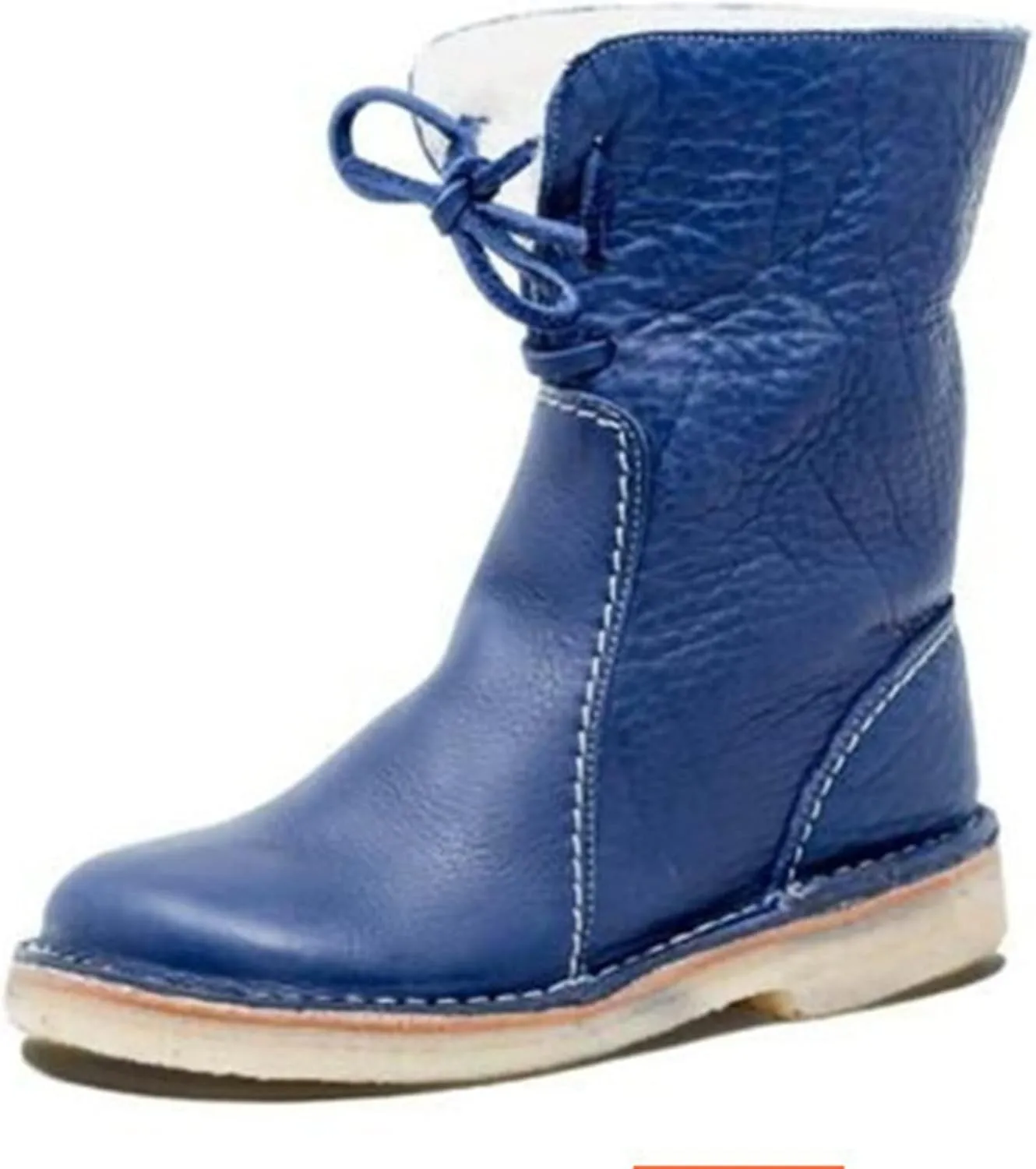 Winter Boots For Women 2024 Mid-Calf Snow Boots Fur Lined Warm Slip On Comfortable Outdoor Short Ankle Booties 2024