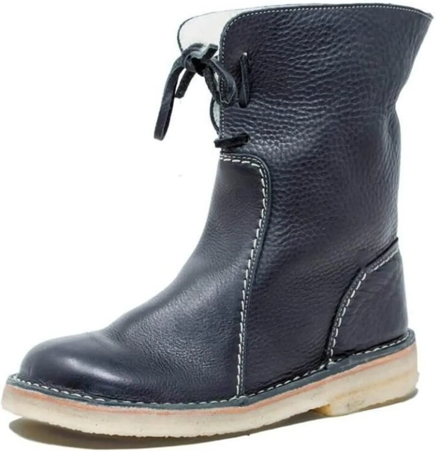 Winter Boots For Women 2024 Mid-Calf Snow Boots Fur Lined Warm Slip On Comfortable Outdoor Short Ankle Booties 2024