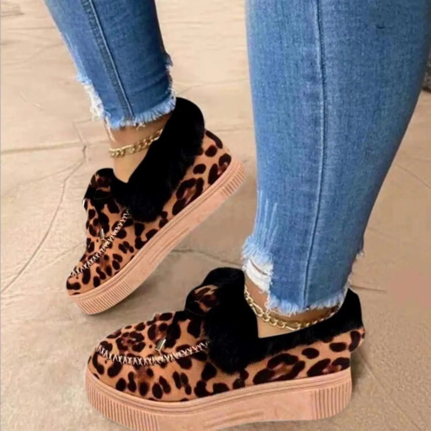 Winter Boots For Women 2024 Snow Boots Warm Ankle Booties Slip On Outdoor Fur Lined Comfortable Fashion Loafers Shoes