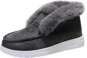 Winter Boots For Women Fashion 2022 Women Snow Boots Classic Fuzzy Fur Lining Fashion Winter Boots Classic Slip On Ankle Booties Comfortable Warm Casual Fashion House Shoes Loafers Sneakers Slippers