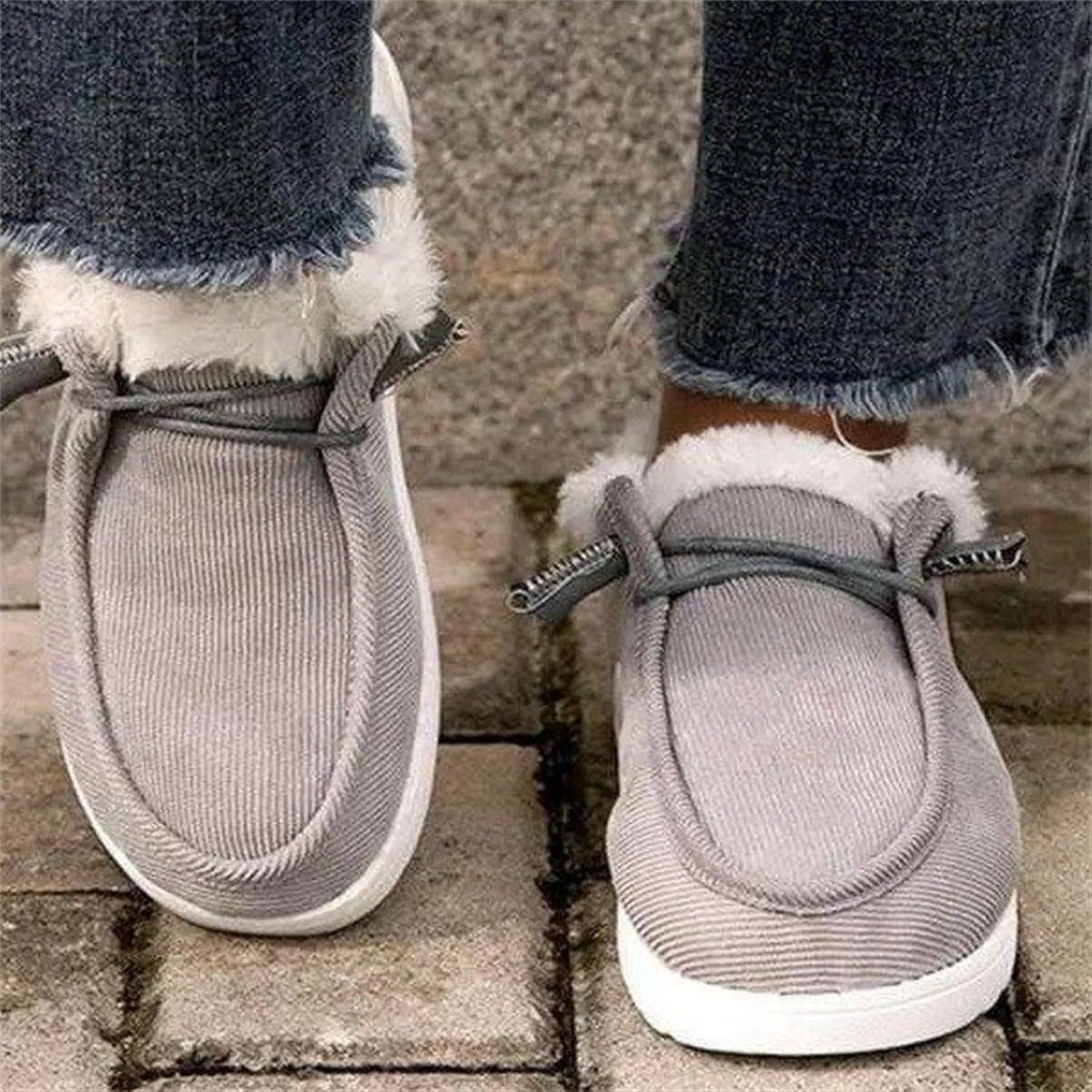 Winter Boots For Women Warm Snow Ankle Booties Slip On Outdoor Fur Lined Comfortable Fashion Casual Loafers Shoes