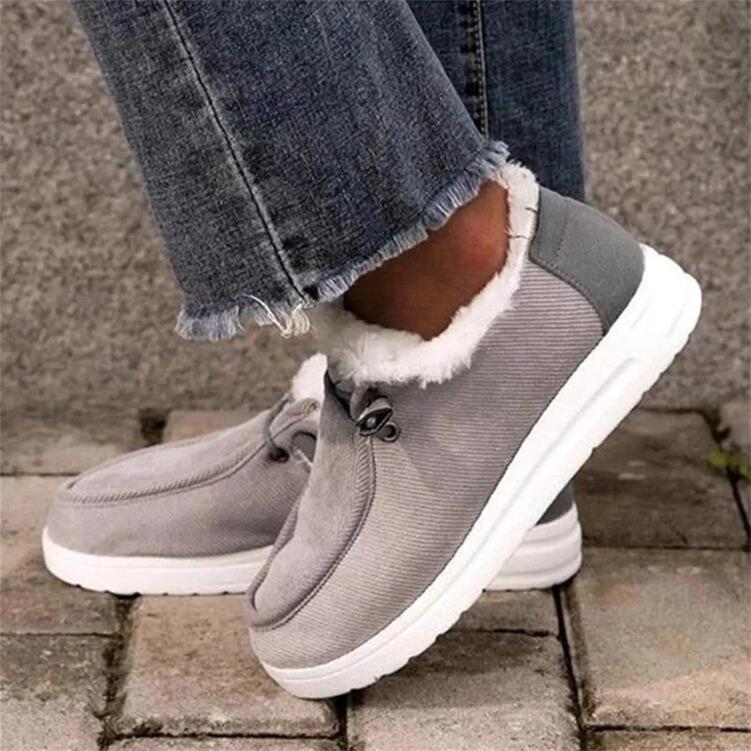 Winter Boots For Women Warm Snow Ankle Booties Slip On Outdoor Fur Lined Comfortable Fashion Casual Loafers Shoes