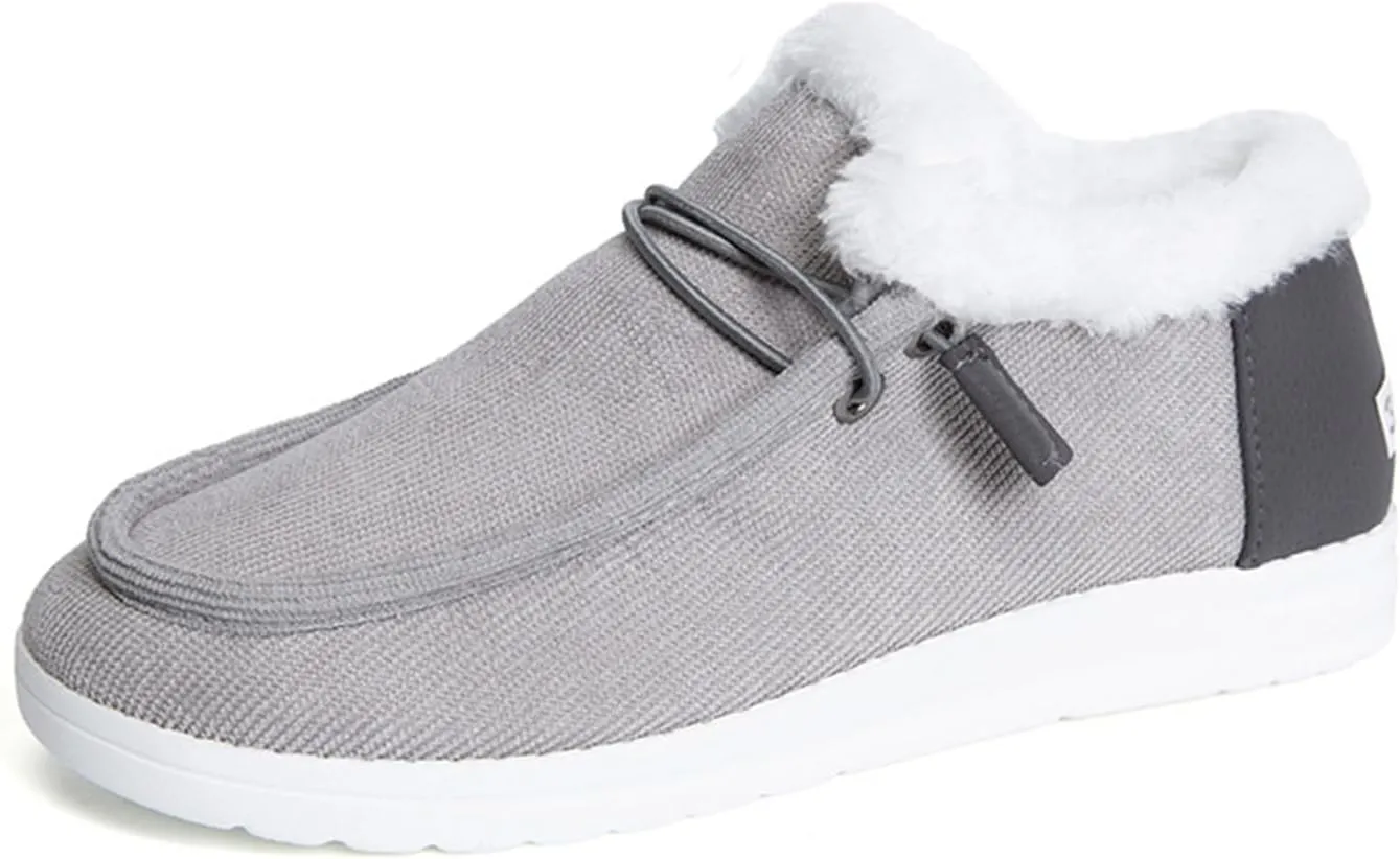 Winter Boots For Women Warm Snow Ankle Booties Slip On Outdoor Fur Lined Comfortable Fashion Casual Loafers Shoes