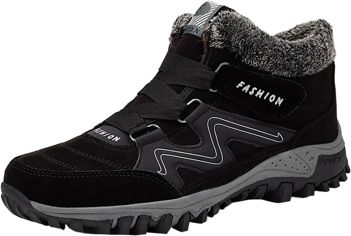 Winter Warm Thick Sole Men Snow Boots Couple Mid Top Cotton Sports Shoes Comfortable Construction Shoes