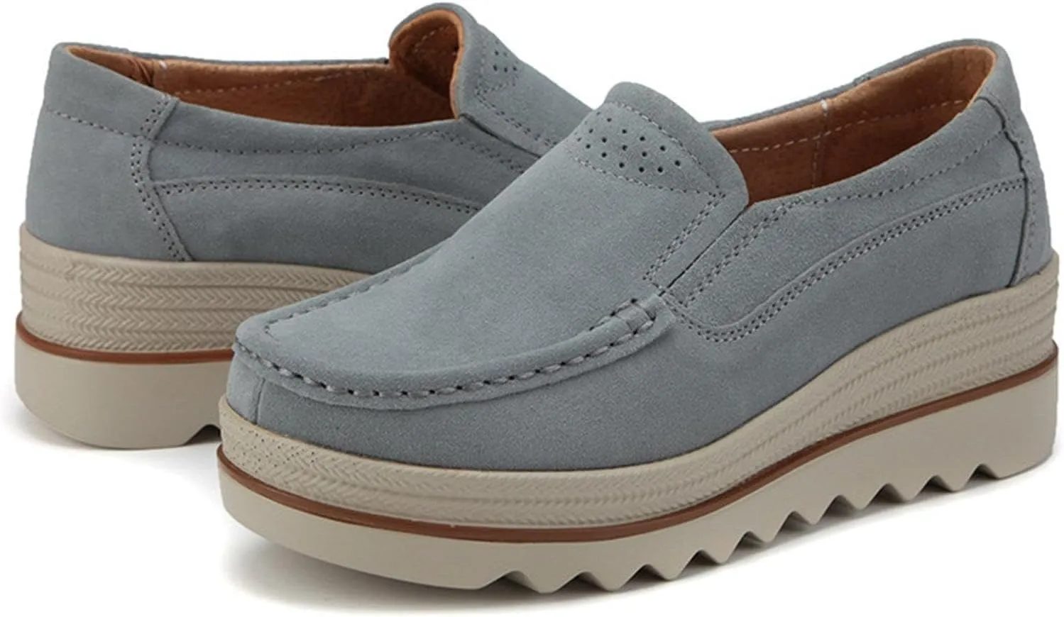 Women Loafers Shoes for Work Lug Platform Sole Slip On Work Flats Comfort Business Casual Dressy Penny Loafer Shoes