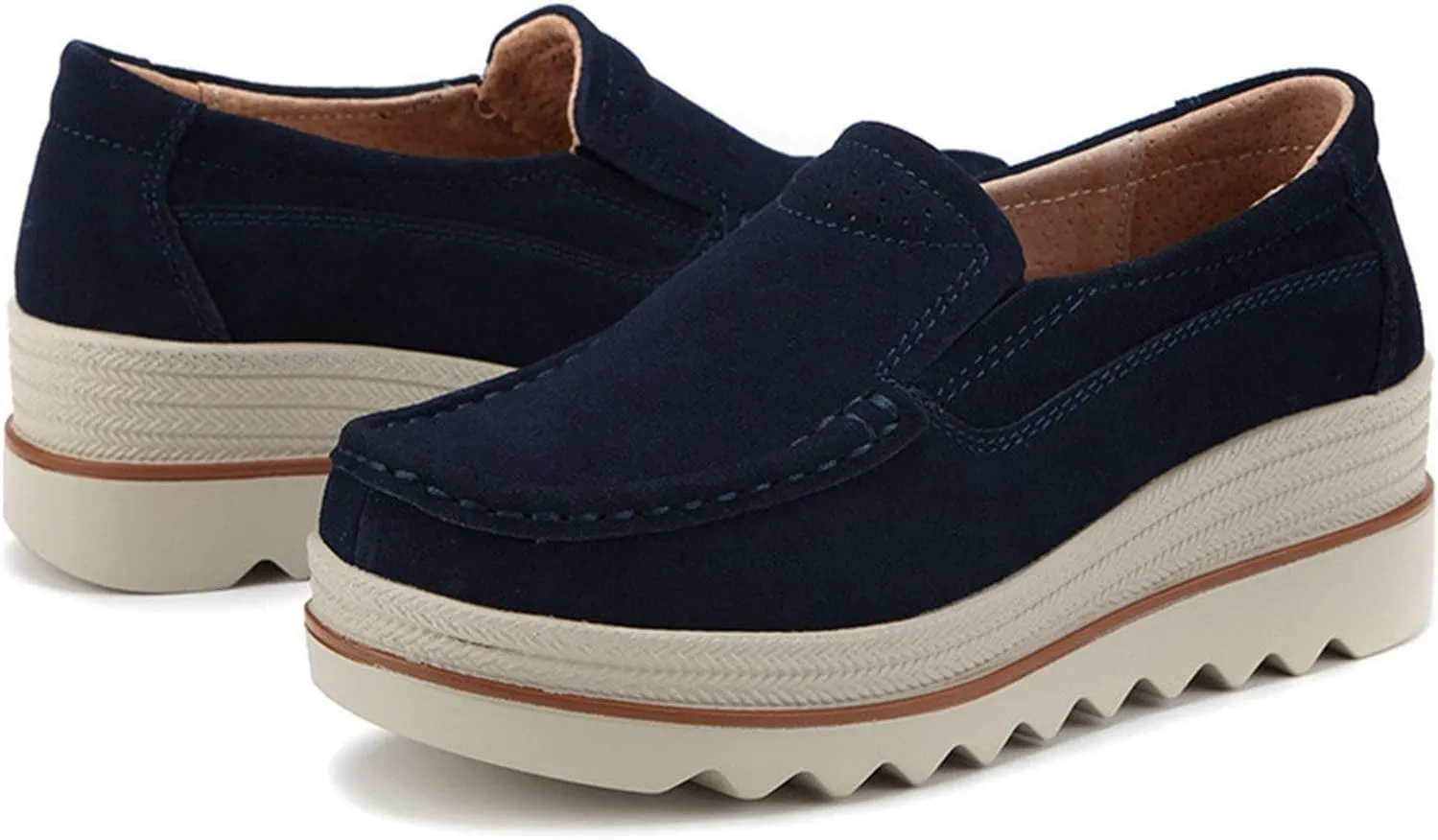 Women Loafers Shoes for Work Lug Platform Sole Slip On Work Flats Comfort Business Casual Dressy Penny Loafer Shoes