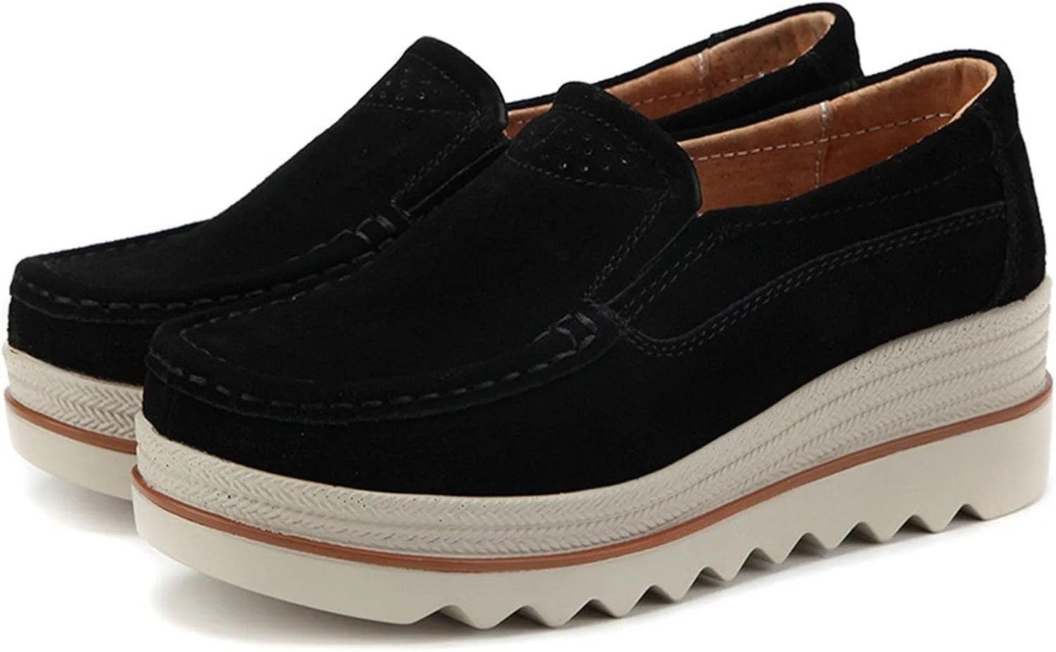 Women Loafers Shoes for Work Lug Platform Sole Slip On Work Flats Comfort Business Casual Dressy Penny Loafer Shoes