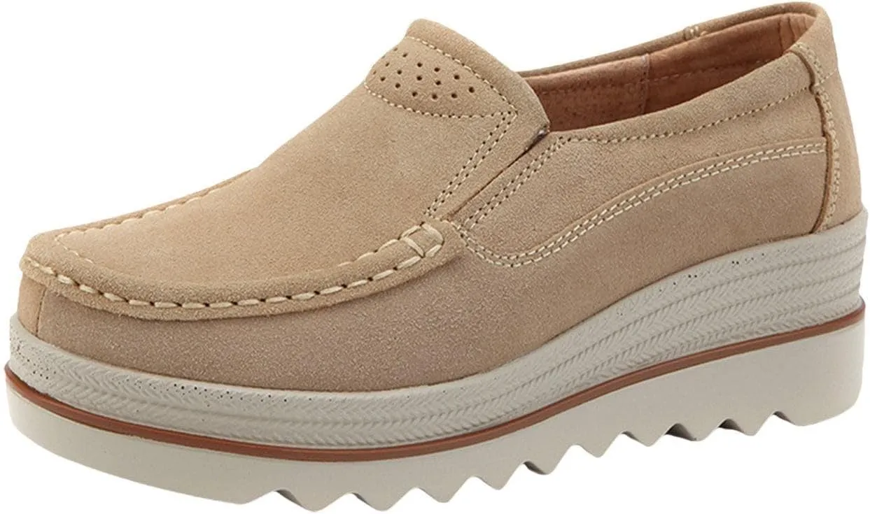Women Loafers Shoes for Work Lug Platform Sole Slip On Work Flats Comfort Business Casual Dressy Penny Loafer Shoes