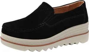 Women Loafers Shoes for Work Lug Platform Sole Slip On Work Flats Comfort Business Casual Dressy Penny Loafer Shoes