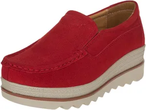 Women Loafers Shoes for Work Lug Platform Sole Slip On Work Flats Comfort Business Casual Dressy Penny Loafer Shoes