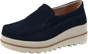 Women Loafers Shoes for Work Lug Platform Sole Slip On Work Flats Comfort Business Casual Dressy Penny Loafer Shoes