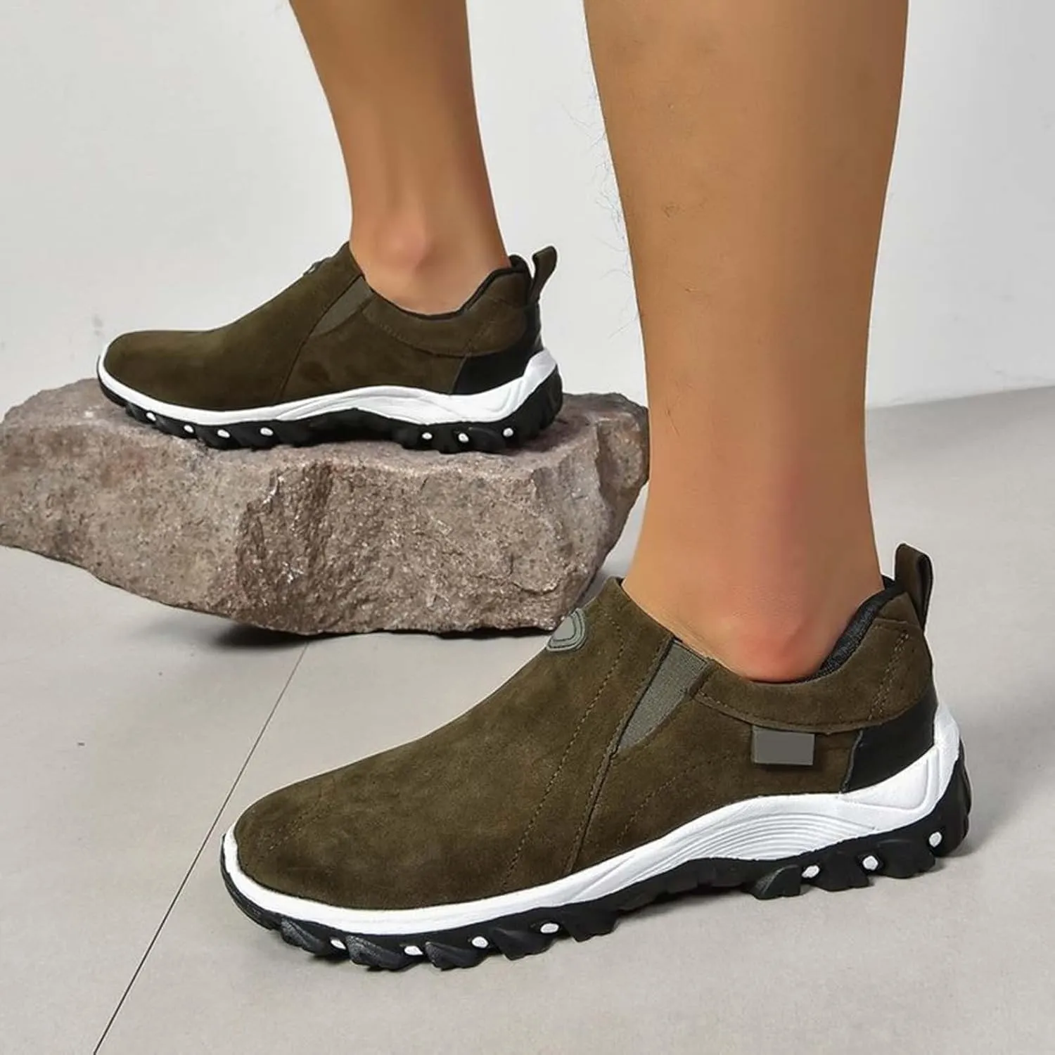 Women Loafers Sport Shoes Running Shoes Breathable Fashion for Student and Teenagers Ladies Slip On