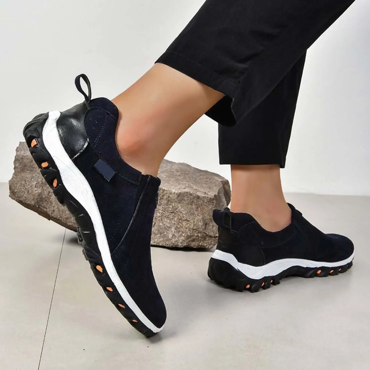 Women Loafers Sport Shoes Running Shoes Breathable Fashion for Student and Teenagers Ladies Slip On