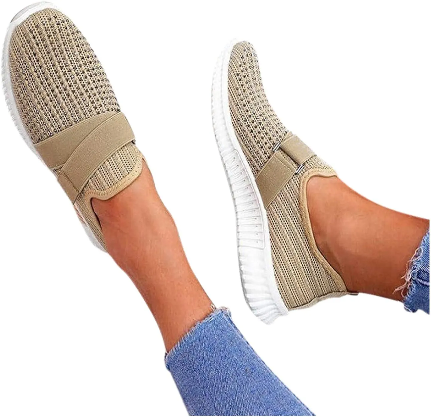 Women Tennis Shoes Soft Women’s Tennis Shoes Slip on Sneakers Women Breathable Mesh Walking Womens Sneakers
