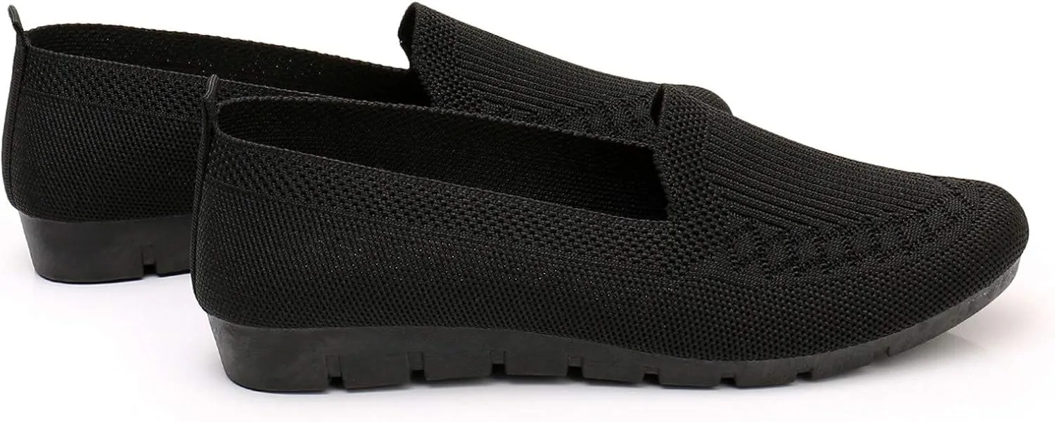 Women's Casual Shoes Summer Wedge Breathable Mesh Round Wedges Single Casual Toe Slip-On Shoes