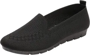 Women's Casual Shoes Summer Wedge Breathable Mesh Round Wedges Single Casual Toe Slip-On Shoes
