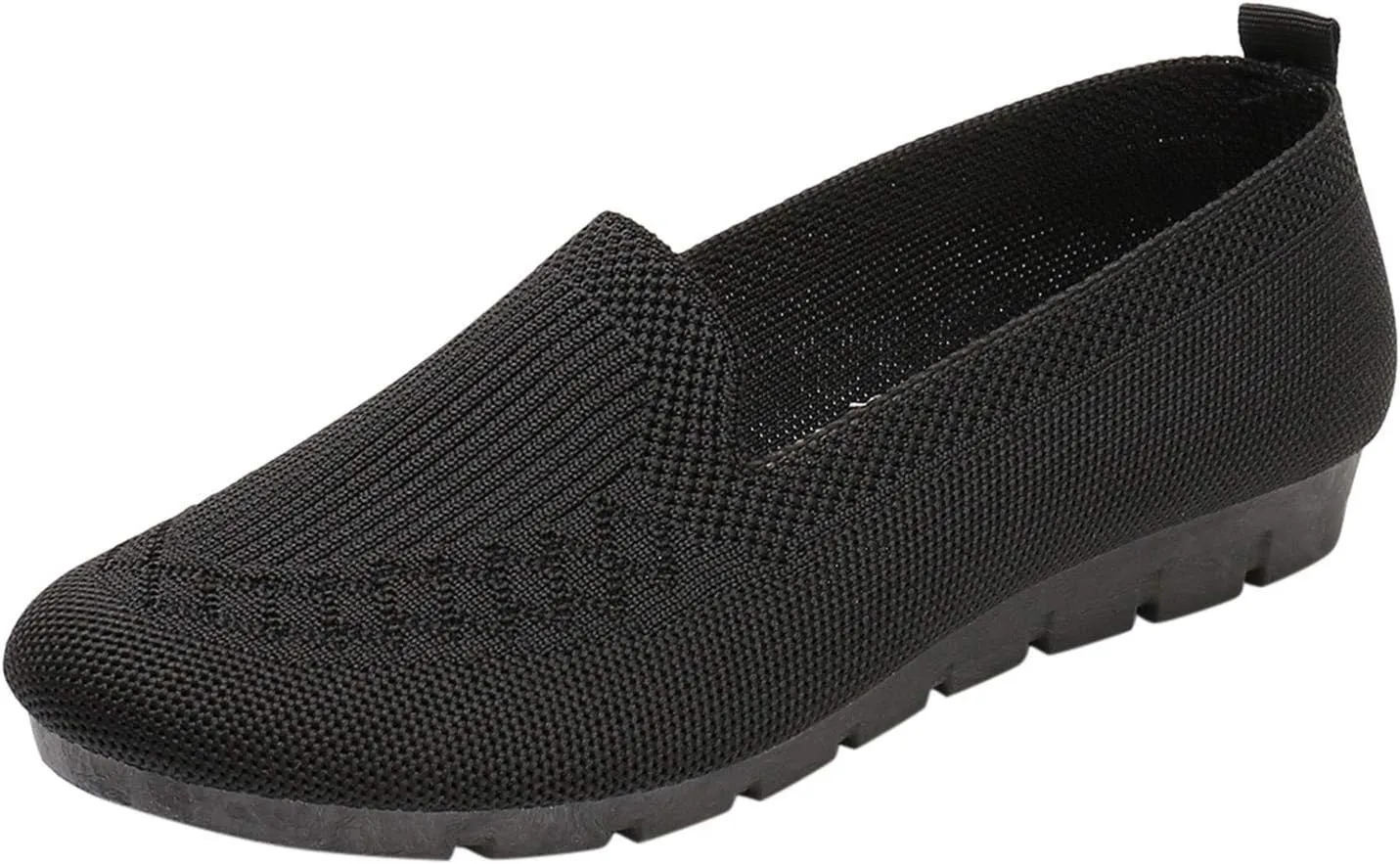 Women's Casual Shoes Summer Wedge Breathable Mesh Round Wedges Single Casual Toe Slip-On Shoes