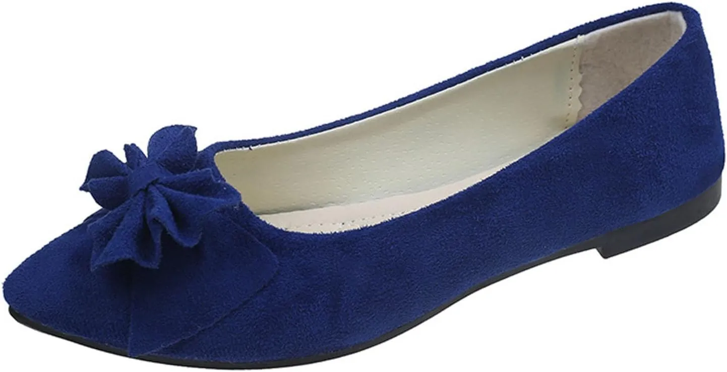 Women's Casual Slip On Ballet Comfortable Low Heel Dress Shoes for Everyday Wear with Versatile Outfit Pairing