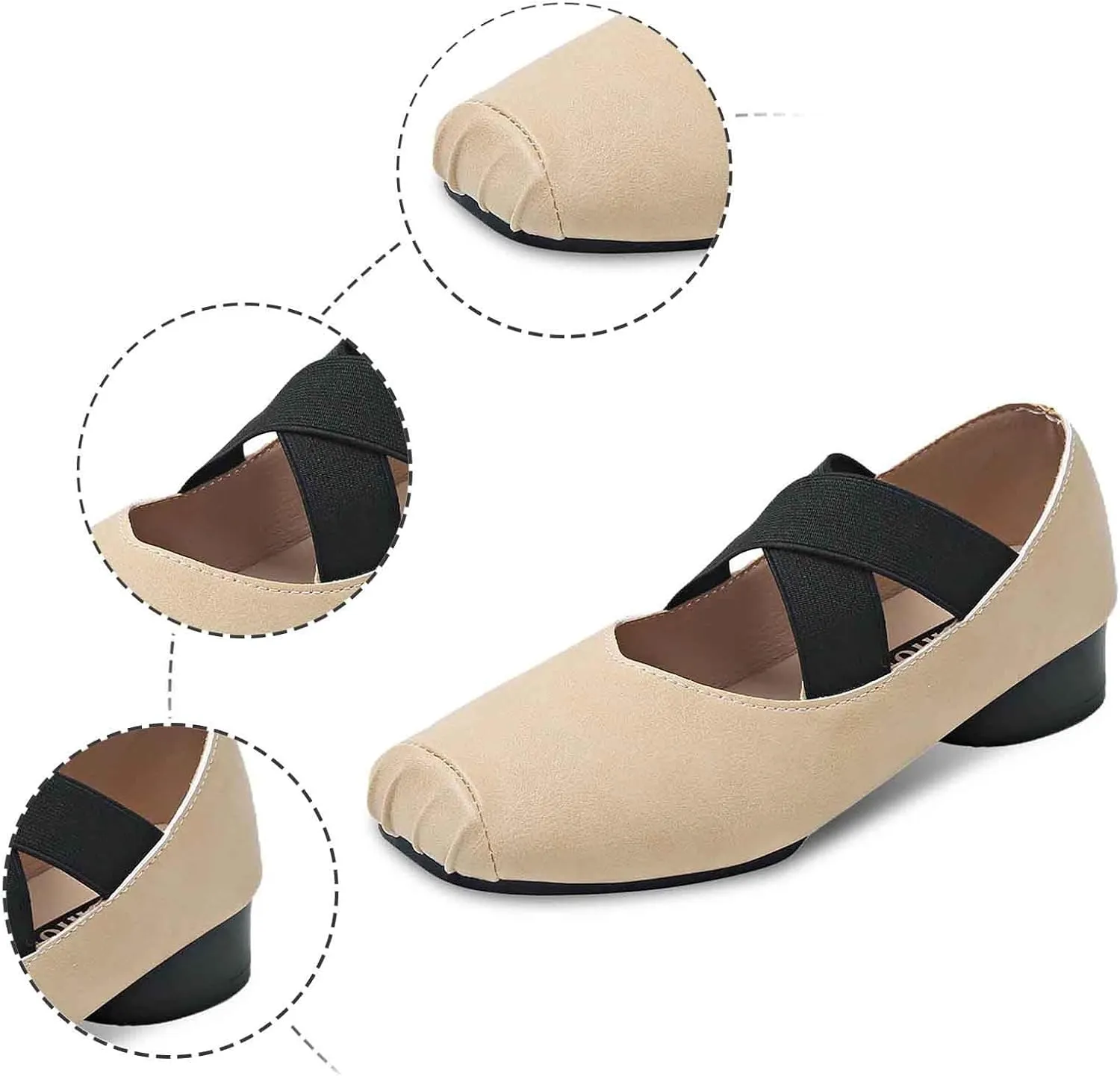 Women's Casual Slip On Shoes Closed Toe Comfortable Wedge Heel for Everyday Wear Versatile Outfits Stylish Walking Footwear