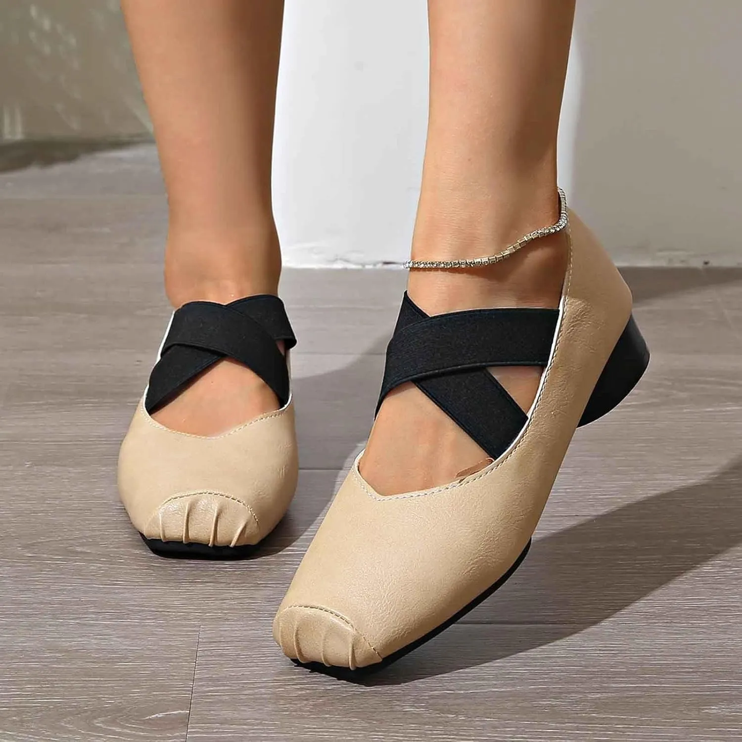 Women's Casual Slip On Shoes Closed Toe Comfortable Wedge Heel for Everyday Wear Versatile Outfits Stylish Walking Footwear