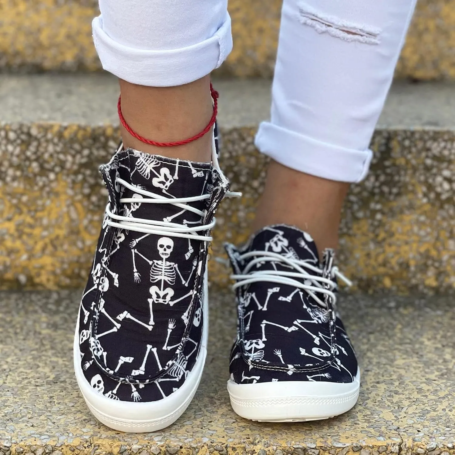 Womens Halloween Pumpkin Sneakers Print Canvas Shoes Halloween Decorations Slip On Loafers Low Top Casual Shoes Canvas Sneaekers Flat Tennis Comfortable Walking Shoes