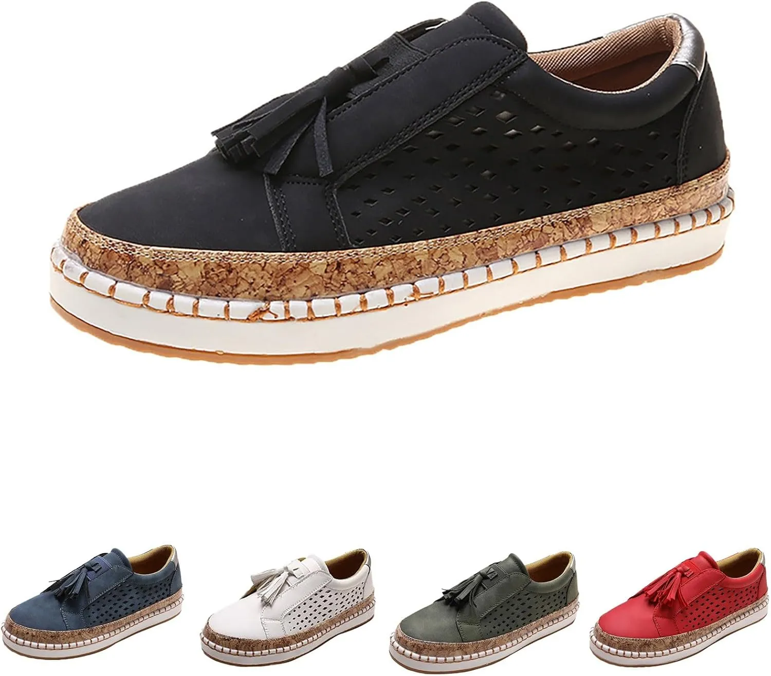 Womens Orthopedic Diabetic Walking Sneakers Slip On Shoes with Arch Support Comfortable Casual Loafers Plantar Fasciitis Relief Foot Pain