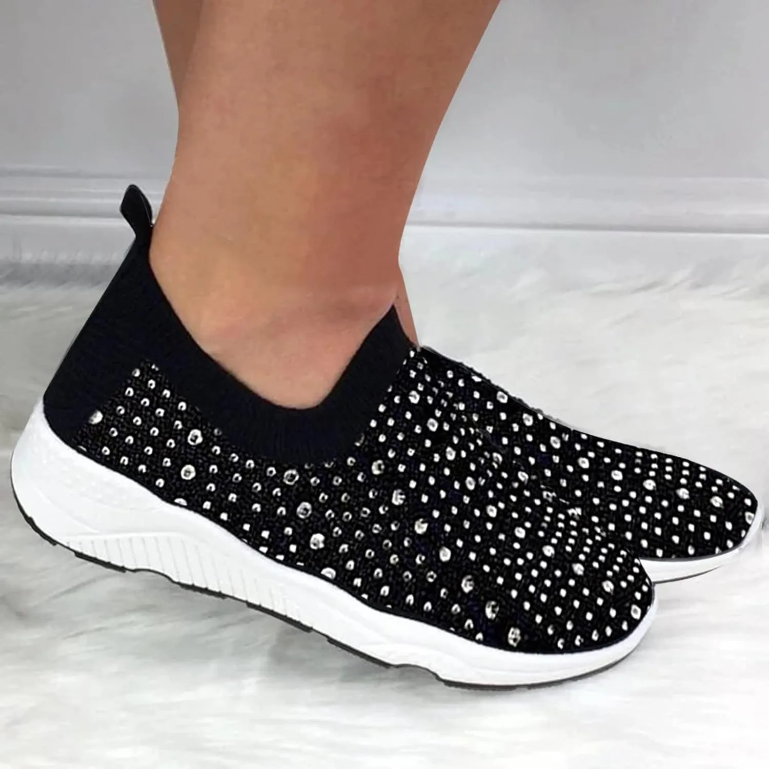 Womens Orthopedic Slip On Walking Shoes Casual Sneakers with Arch Support Comfortable Loafers Plantar Fasciitis Relief Foot Heel Pain Diabetic