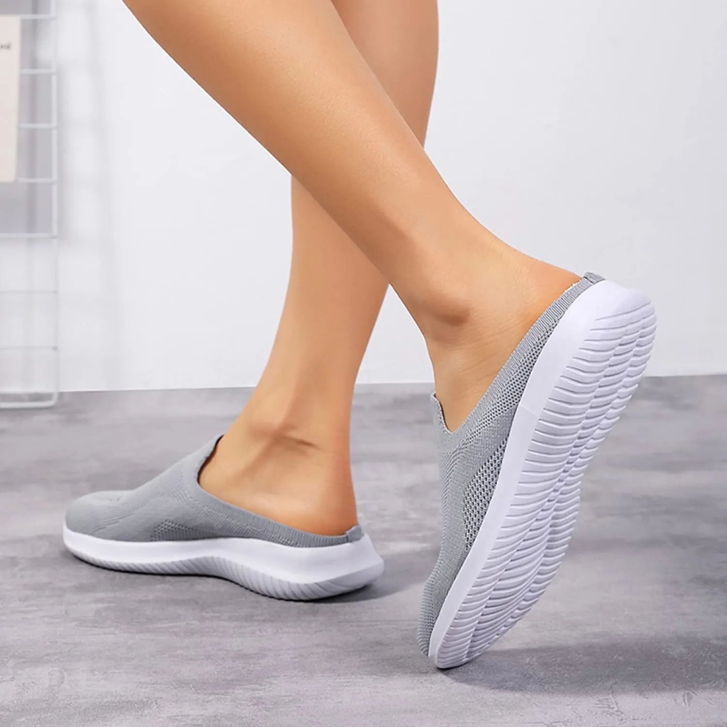Womens Orthopedic Walking Loafers Slip On Sneakers with Arch Support Comfortable Casual Shoes Plantar Fasciitis Relief Foot Heel Pain Diabetic Feet