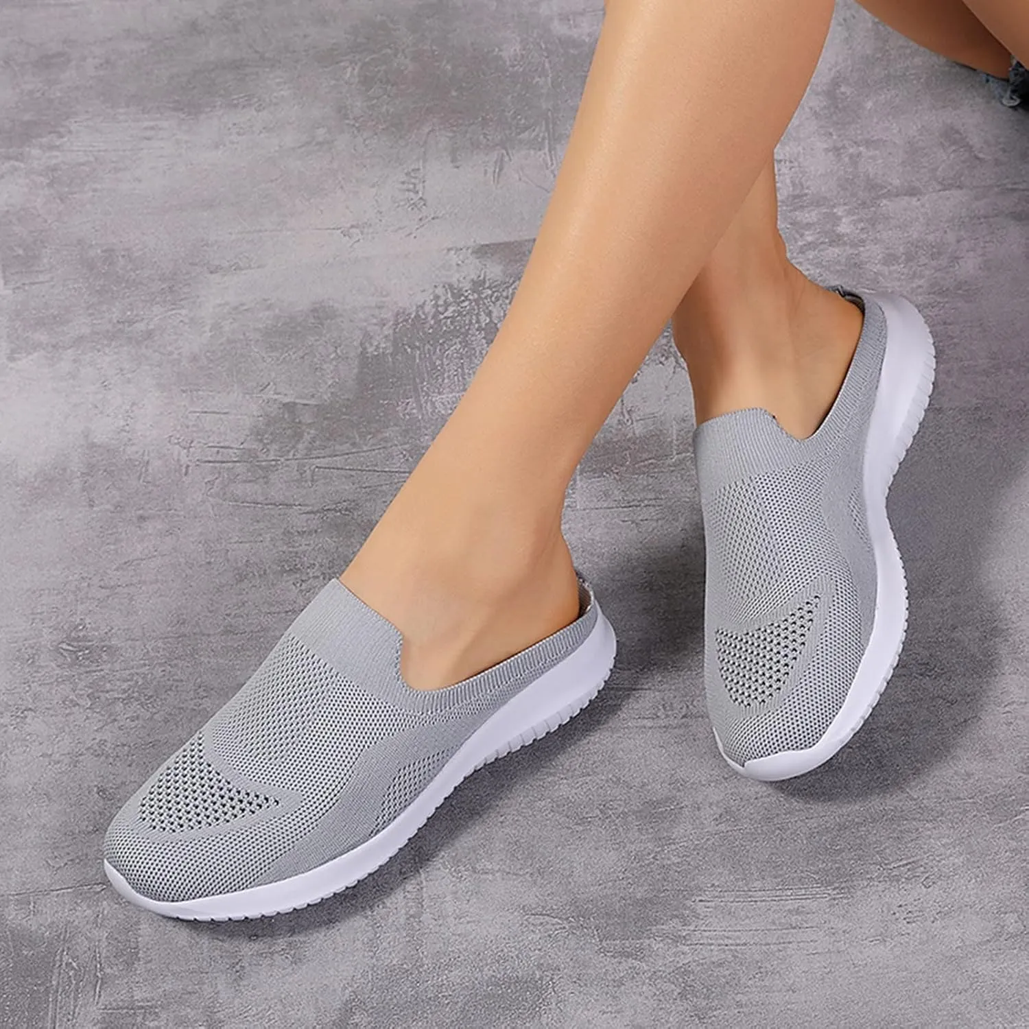 Womens Orthopedic Walking Loafers Slip On Sneakers with Arch Support Comfortable Casual Shoes Plantar Fasciitis Relief Foot Heel Pain Diabetic Feet